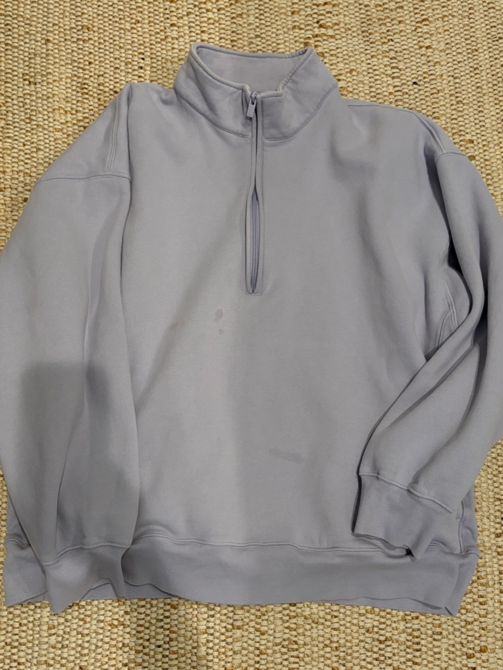 Aritzia Quarter-Zip Pullover Sweater in Light Lavender